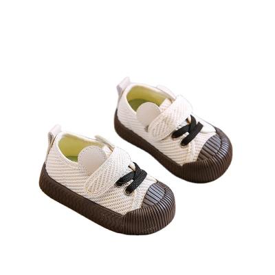 China Special Offer Round Flat Pure Color Children's Canvas Sports Breathable Breathable Casual Shoes for sale