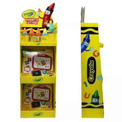 China Supermarket Custom Cardboard POS Displays For Kids Drawing Tools for sale