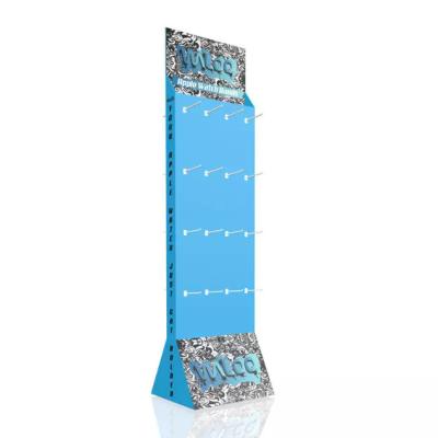 China Supermarket Cardboard Hook Display , Cardboard Display Stand With Hooks for sale