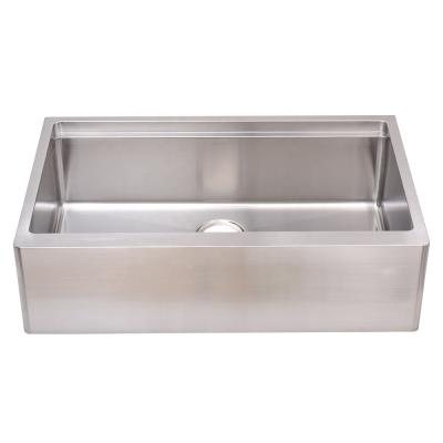 China Without Faucet 33x19 Inch Farmhouse Apron Front Workstation 16 Gauge Single Bowl Stainless Steel Kitchen Sink With Accessories for sale