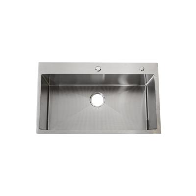 China Without Faucet Top Quality Favorable Price Stainless Steel Kitchen Sink Squaresink Single Kitchen Basin for sale