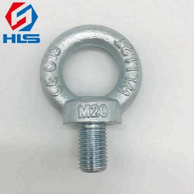 China Marine Hardware Fittings Solid Carbon Steel Drop Forged Lifting Eye Bolt DIN580 for sale