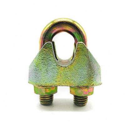 China High Quality Yellow Galvanized Malleable Iron Rigging Din1142 Wire Rope Clip for sale