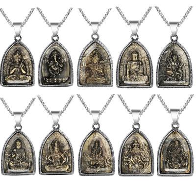 China Thai Hiphop Amulet Necklace Pendant with Eight Chinese Zodiac Patron Saints for sale