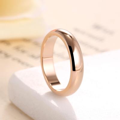 China TRENDY New product stainless steel simple plain ring wide version glossy couple ring for sale