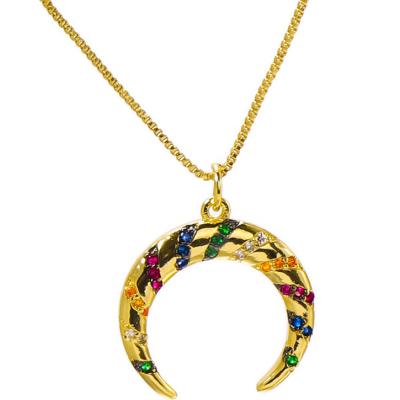 China TRENDY Moon Shine Designs Sun Copper Moon Women Jewelry Necklace Pendant Jewelry SL-N030 for sale