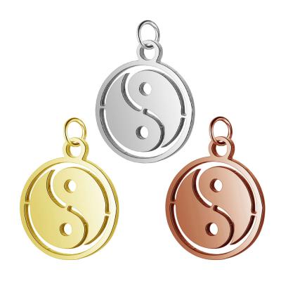 China Cheap romantic stainless steel yinyang charms pendant for necklace bracelet jewelry SL-PS008 for sale