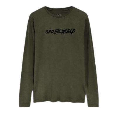 China Custom Round Neck Mens Solid Color Fashion Anti-Wrinkle Logo Long Sleeve T-Shirt for sale