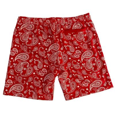 China Customized design shorts parride men's summer polyester drawstring printing design mens shorts for sale