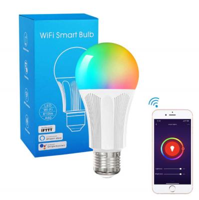 China Outdoor Remote Control Smart Screw Light Bulb LED RGB E27 Wifi Smart Bulb for sale