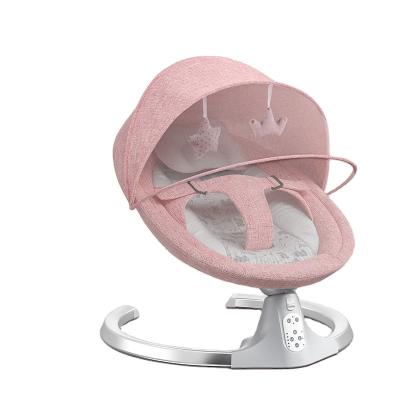 China Safety Comfortable Baby Dining Chair Single Swing Baby Cradling Swing Cradle and Baby Bouncer Electric Toy Bar with Lights and Melodies Deluxe Baby Rocker for sale