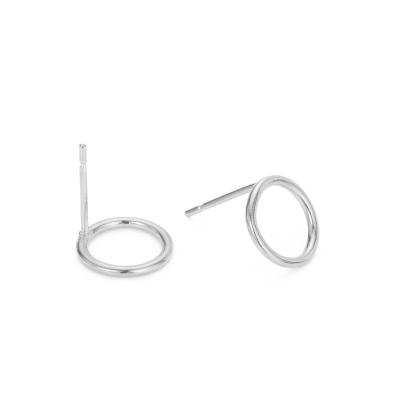 China 2021 New Environmentally Friendly Stainless Steel Women's Minimalist Silver Cute Small Stud Earrings for sale