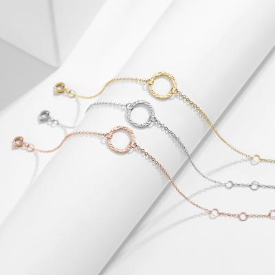 China Environmental Friendly Korean Style Simple Chain Adjustable Bracelet 316L Women's Stainless Steel Bracelet for sale