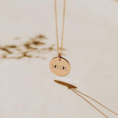 China Environmental Protection Women's Heart Shaped Crown Chain Stainless Steel Jewelry Custom Pendant Gold Plated Necklace for sale