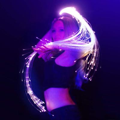 China Large Rotating Event Swivel LED Fiber Optic Dance Whip For Festival Events Rave Party for sale