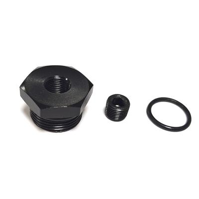 China Aluminum Custom CNC Turning Machined Air Intake Heater Boost Plug Sensor Thread Adapter for sale