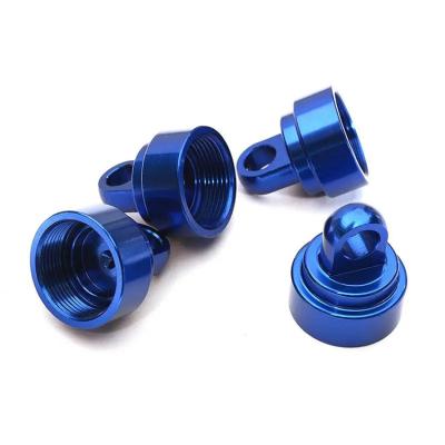 China Aluminum Custom CNC Turning Machining RC Racing Threaded Anodized Aluminum Shock Caps for sale