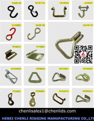 China Ratchet strap hooks/Flat hook/wire hook/Double j hook/Claw U hook,J hook/S hook for sale