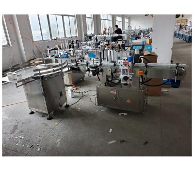 China Automatic Food Bottle Unscrambler And Labeling Machine Production Line For Business for sale