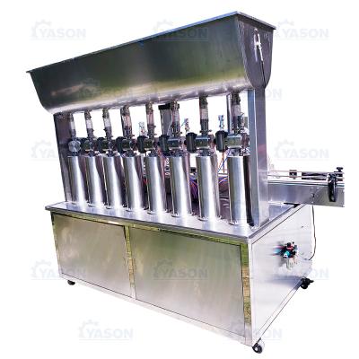 China Food Commercial 8 Nozzles Filling Machines Automatic For Bottle Oil Cream Paste Water Filling for sale