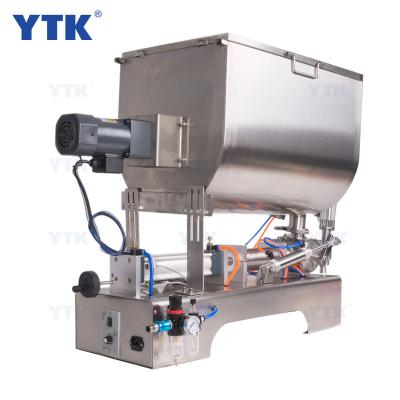 China Pneumatic Stirring Food Filling Machine For Thick Paste Chili Food Sauce Filling for sale