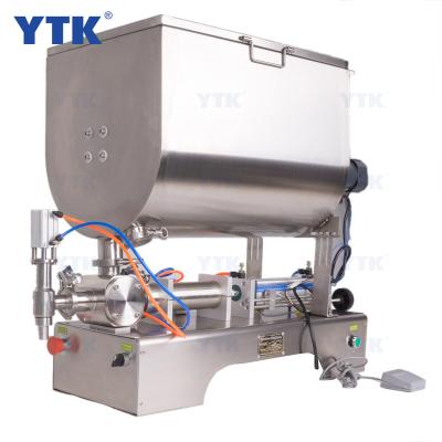 China Horizontal Food U Type Filling Machine With Mixer Thick Paste And Liquid Filling Machine for sale