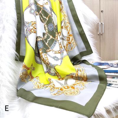 China Double Sided Twill Square Square Digital Printing Silk Scarf Neckerchief 88*88 for sale