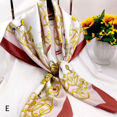 China Square Factory Manufacturing Beautiful Big Square 100 Silk Scarf For Women Double Sided Digital Printing for sale