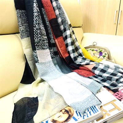 China Polyester Scarf Breathable And Eco-friendly Cotton Feel Breathable Eco-friendly And Comfortable Women Shawl for sale