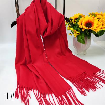 China Daily Life Polyester Scarf Artificial Cashmere Warm Women's Prayer Shawl Scarves and Shawls for sale