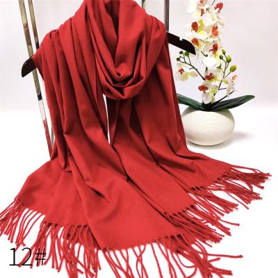 China 2022 Dual-function Women, Daily Life Artificial Cashmere Hot Women's Polyester Scarefe Shawl Scarves for sale