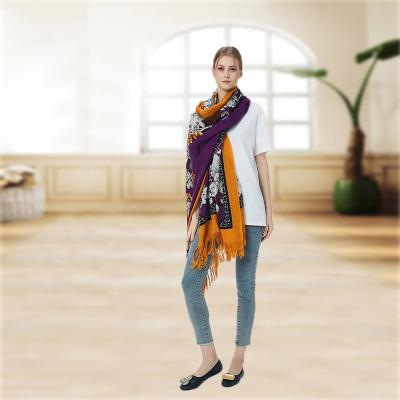 China 2022 Female Unique Colorful Shawls And Scarves , Shawl Customized Cashmere For Women for sale