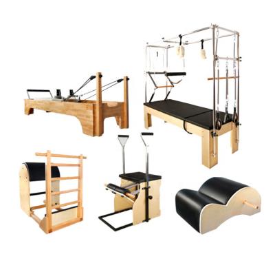 China Yoga Exercise Body Workout 5 Set Equipment Yoga Studio Body Shape Gym Wooden Pilates Reformer Machine for sale