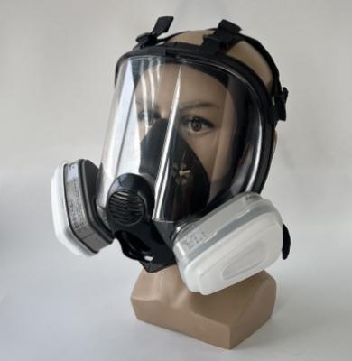 China Two Filters Respirator Full Face Mask Silicon Material Toluene Resistant Mask for sale