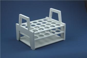 China OEM PVFE Test Tube Rack For Microwave Tube 8 Holes for sale