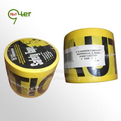 China custom small core caution tape PE caution tape toy 75*50M CAUTION hazard tape toy Guangdong factory fast deliver WT113 for sale