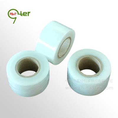 China Custom small waterproof w40 stretch film roll PE grafting tape clear stretch tape for branch plant fruit wrapping nursery grafting tape for sale