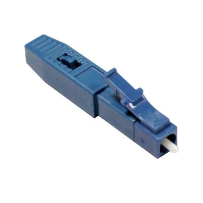 China Blue FTTH fiber optic lc/pc fast connector for telecommunication for sale