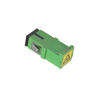 China FTTH FTTH SC APC Fiber Optic Adapter With Top Hinged Shutter Flaps for sale