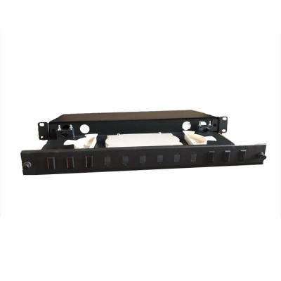 China FTTH 19inch Ftth 1u Fiber Termination Box Rack Mount Pull-Out Patch Panel for sale