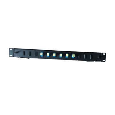 China FTTH 19inch 1U 12 or 24 Port LC to LC Fiber Optic Patch Panel for sale