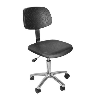 China Cleanroom Anti Static Lab Chair , Pu Leather Metal Laboratory Esd Stool Chair for sale