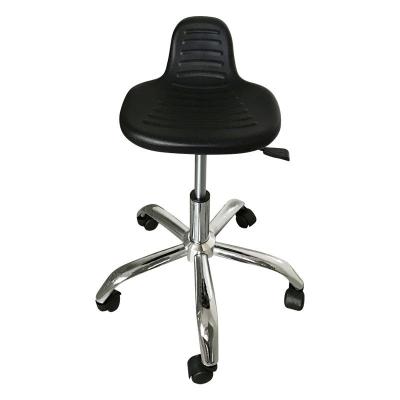 China Clean Room Office Back Armless ESD Stool Chair with Full Anti Static Weel for sale