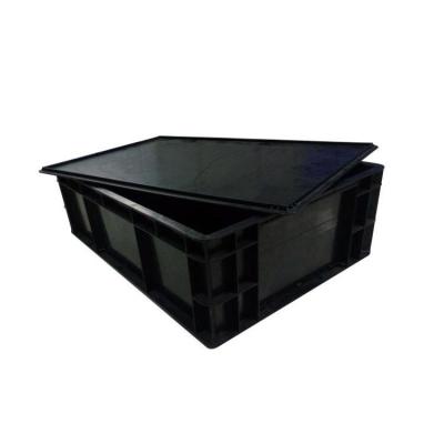 China Many Sizes Durable Black Color ESD Anti Static Plastic Box For PCB Component Storage for sale