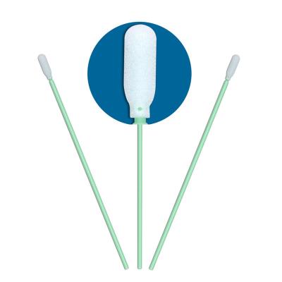 China CE Approved Cleanroom Accessories Head Green Plastic Handle Swabs for sale