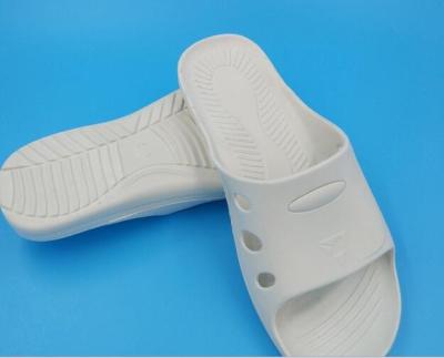 China White Pvc Spu Cleanroom Accessories Anti Static Slippers DLX 9102B for sale