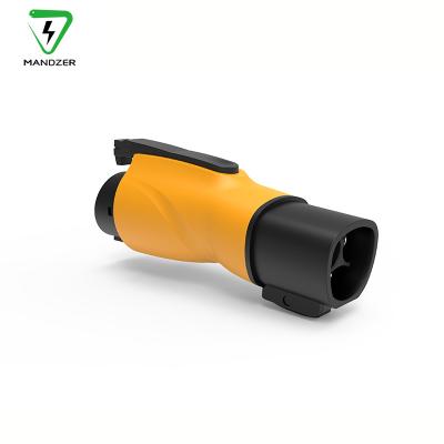 China MANDZER Special Design 32a 22kw Tesla Electric Car Connector Charger Widely Used SAE J1772 Tesla Plug to J1772 Adapter for sale