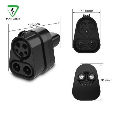 China MANDZER Fine Quality Ccs 1 1 Tesla Electric Car Plug Converter Adapter CCS1 Combo Charging Adapter For Tesla for sale