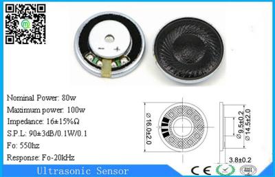 China 16mm 16 Ohm Mini Mylar Speaker Portable Wireless 90 Sound Press Level for sale