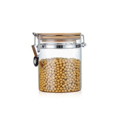 China High Quality Glass Food Jars With Lid Cheap Price Several Size Glass Food Storage Jar for sale